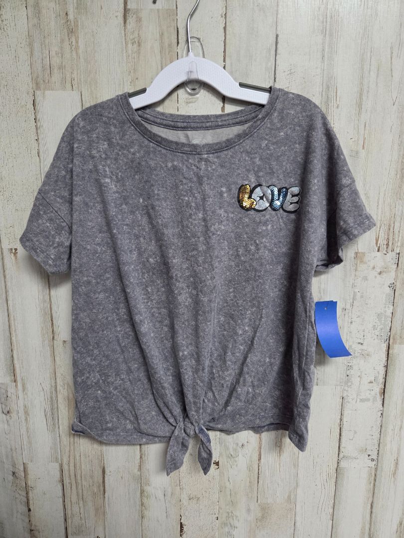 GREY WONDER NATION LOVE TIE KNOT TEE, GIRL 7/8