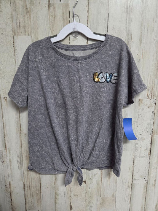 GREY WONDER NATION LOVE TIE KNOT TEE, GIRL 7/8