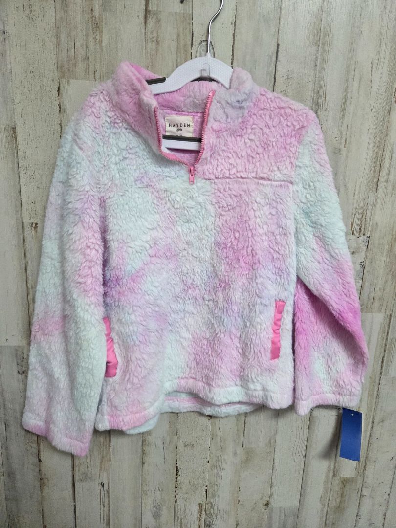 BLUE/PURPLE HAYDEN GIRLS SHERPA PULLOVER, GIRL 7/8