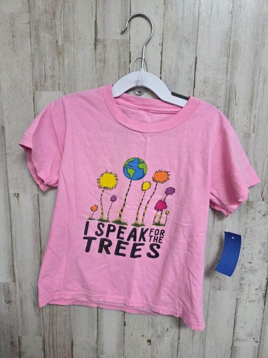 PINK  I SPEAK FOR THE TREES TEE, GIRL 5T
