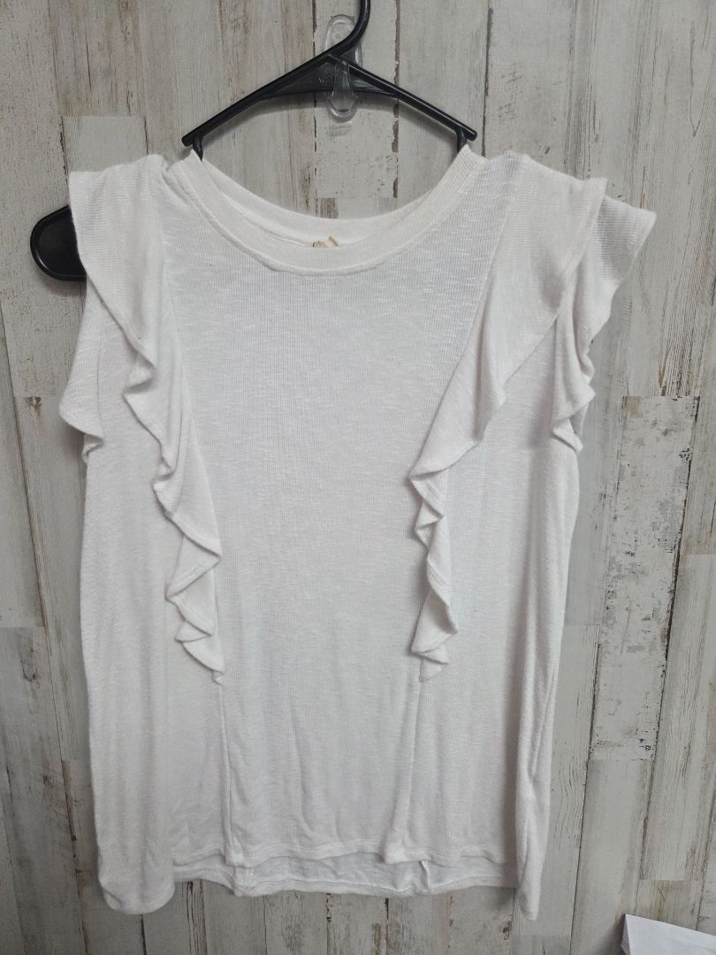 WHITE HAYDEN RUFFLE TOP, GIRL 14/16