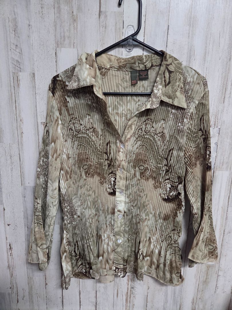 OLIVE SERENADE PLEATED BLOUSE, LADIES XL