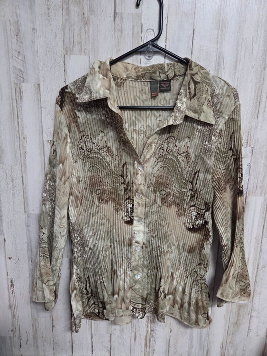 OLIVE SERENADE PLEATED BLOUSE, LADIES XL