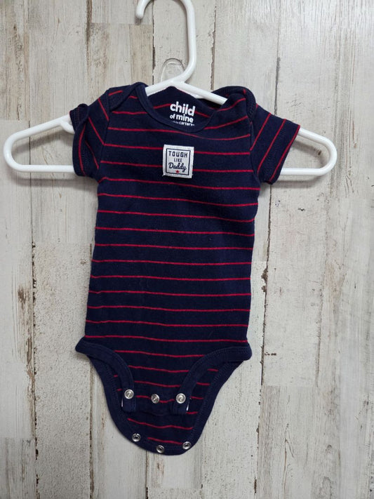NAVY CHILD OF MINE TOUGH LIKE DADDY ONESIE, BOY NB