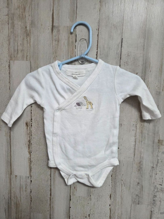 WHITE STARTING OUT ANIMAL ONESIE, BOY 3M