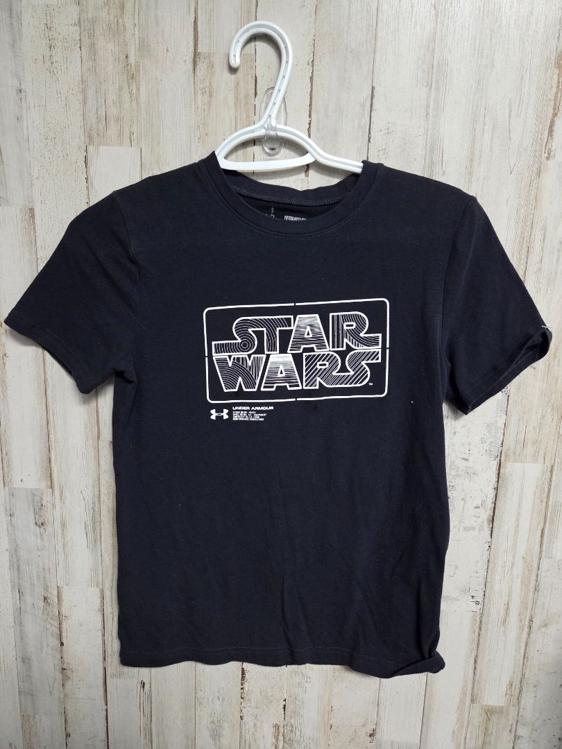 BLACK UNDER ARMOUR STAR WARS TEE, BOY 7/8