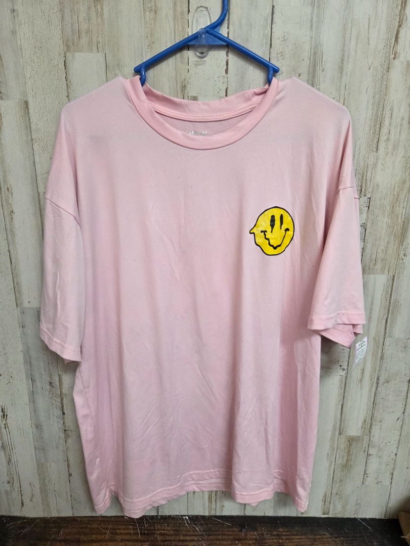 PINK SHEIN BE HAPPY TEE, LADIES S