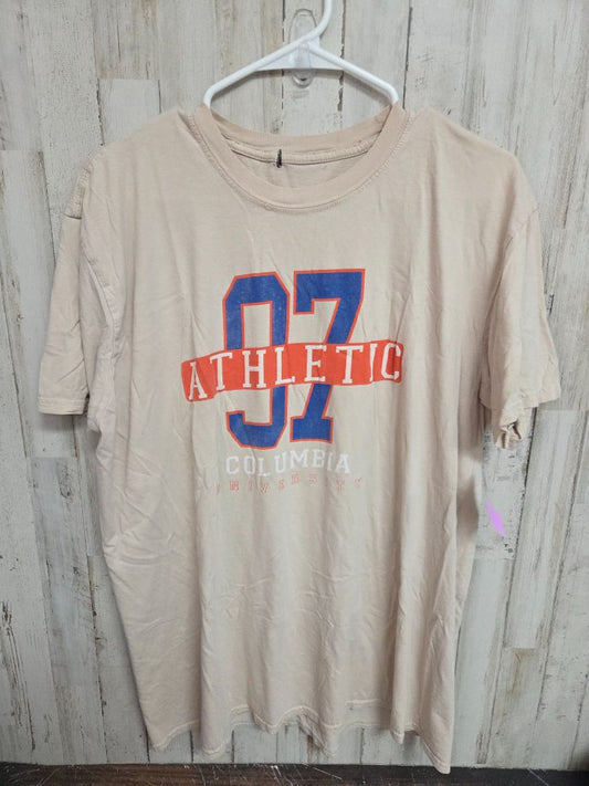 BEIGE  ATHLETIC TEE, LADIES M