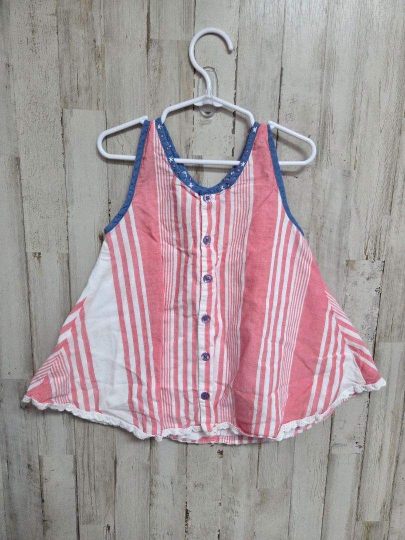 WHITE WELL DRESSED WOLF STRIPED BUTTON BACK TANK, GIRL 5