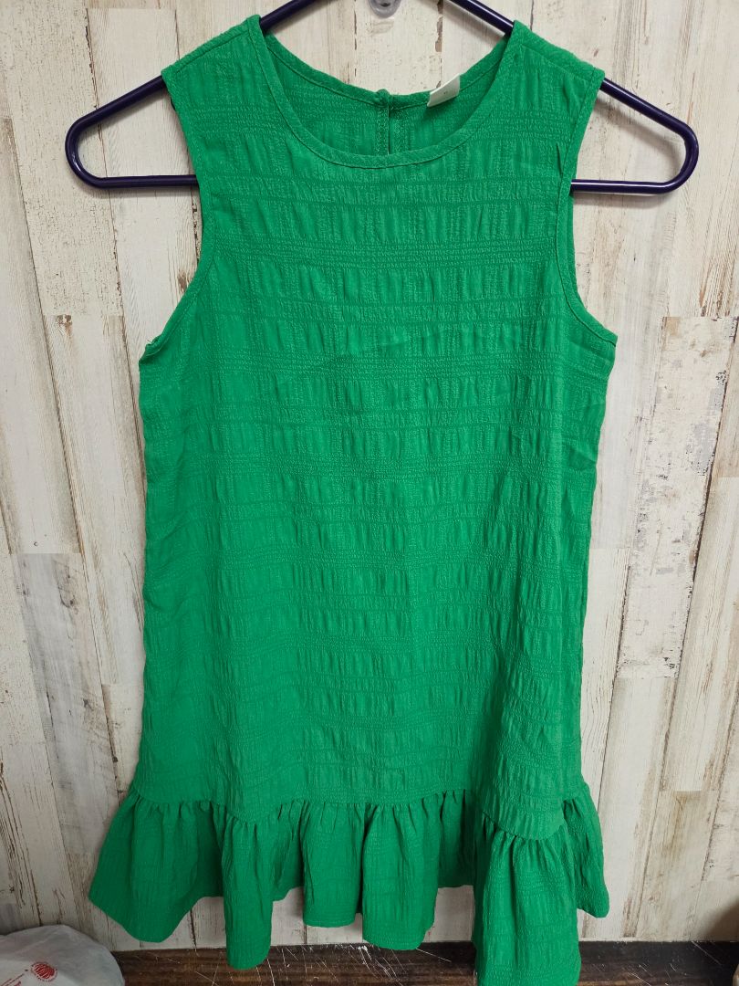 GREEN SHEIN TEXTURED DRESS, GIRL 9