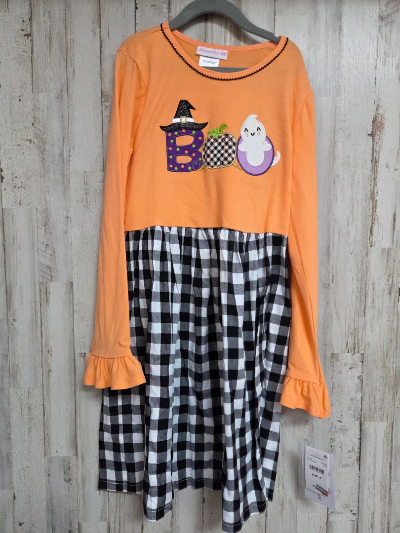 ORANGE BONNIE JEAN NEW BOO DRESS, GIRL 12