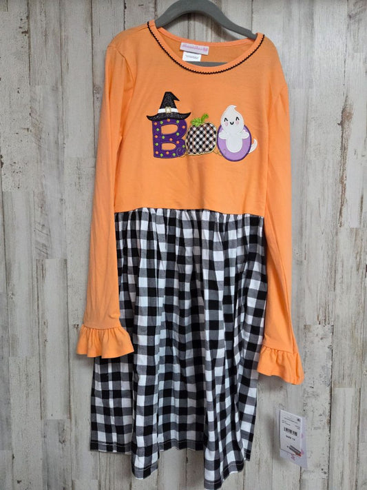 ORANGE BONNIE JEAN NEW BOO DRESS, GIRL 12