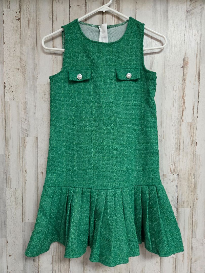 GREEN SHEIN TWILL DRESS, GIRL 11
