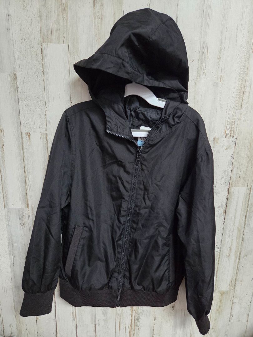 BLACK OLD NAVY RAINCOAT, BOY 6/7