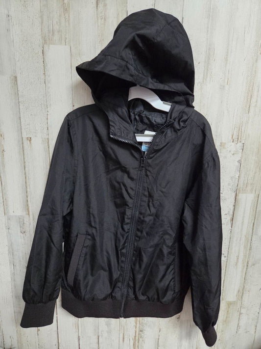 BLACK OLD NAVY RAINCOAT, BOY 6/7
