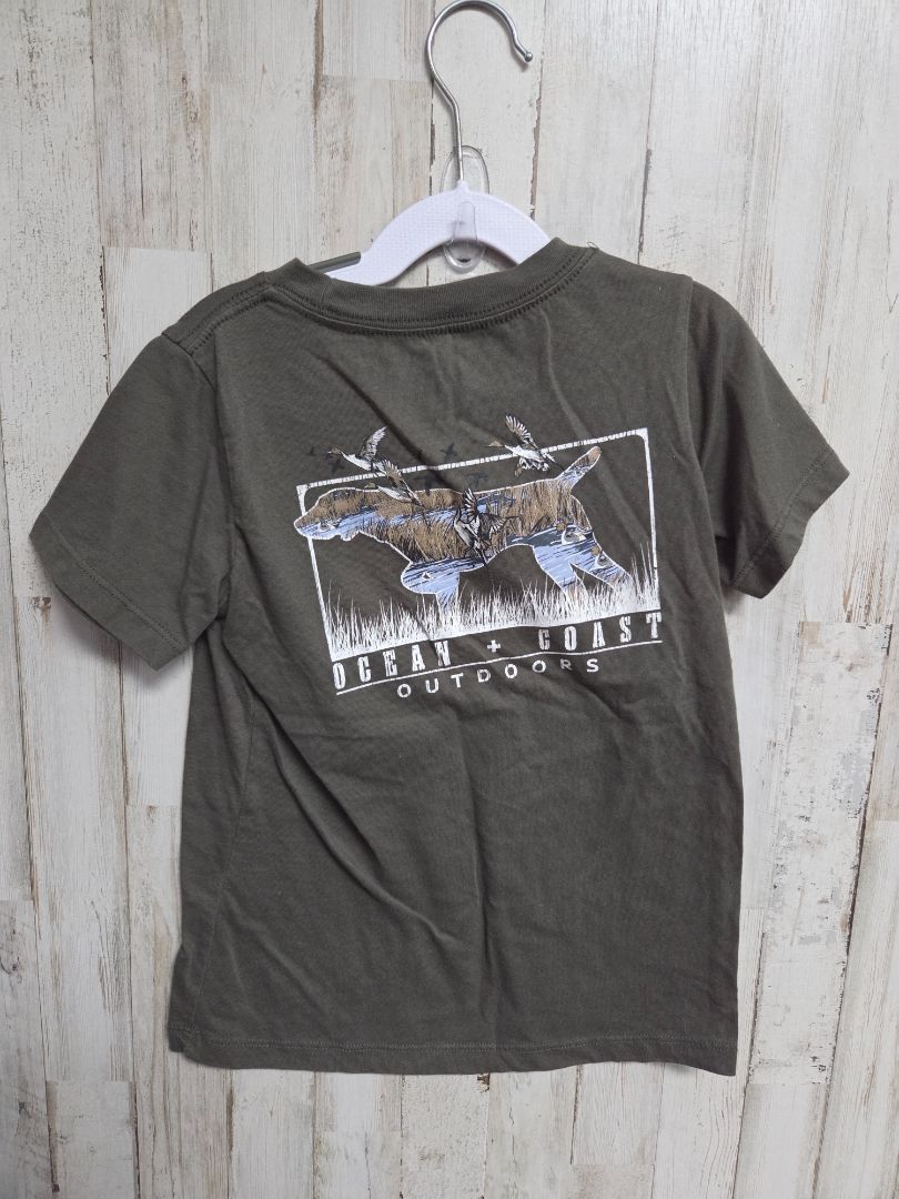 OLIVE OCEAN COAST DOG LOGO TEE, BOY 7