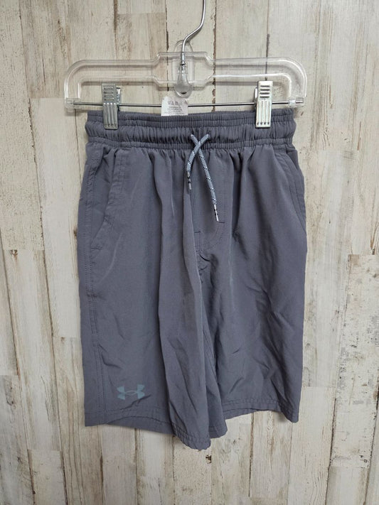 GREY UNDER ARMOUR DRAWSTRING SHORTS, BOY 7/8