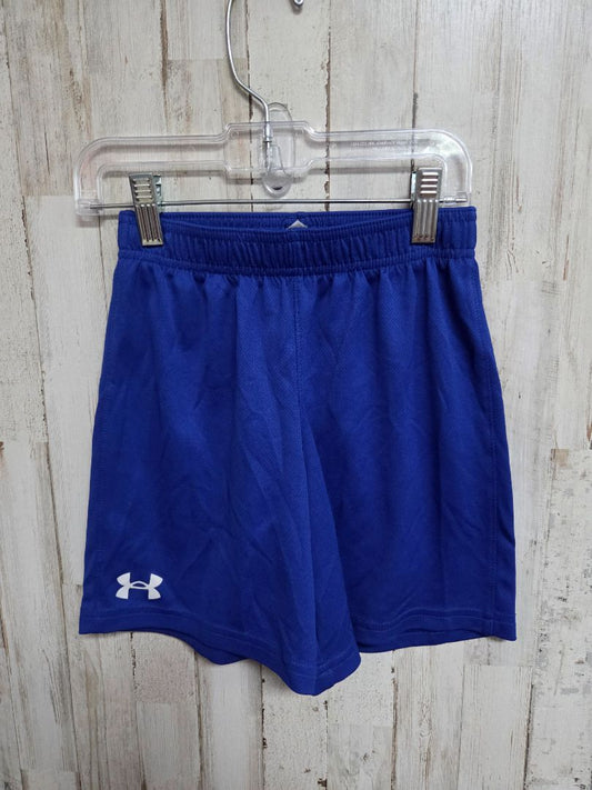 ROYAL BLUE UNDER ARMOUR MESH SHORTS, BOY 7