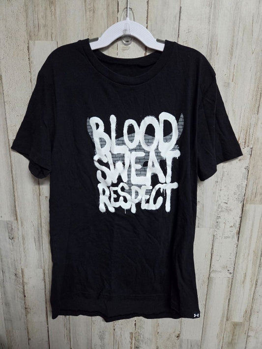 BLACK UNDER ARMOUR BLOOD SWEAT RESPECT TEE, BOY 10/12