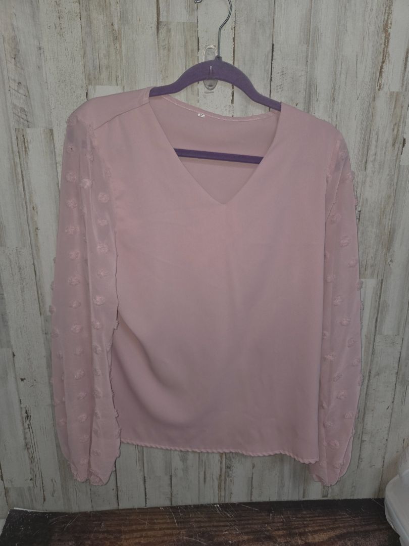 muave  dotted sleeve top, LADIES S