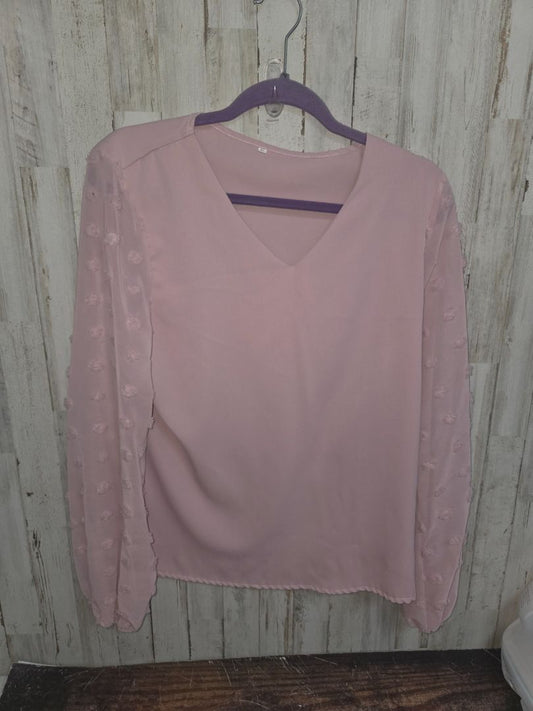 muave  dotted sleeve top, LADIES S