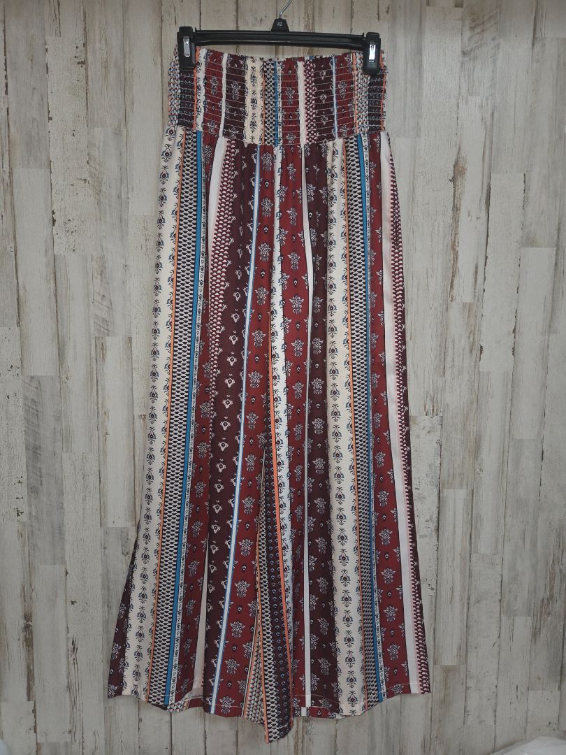brown  patterned pants, LADIES M