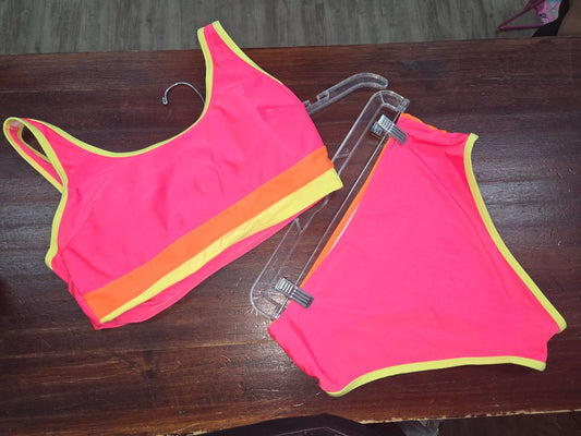 neon  2pc bikini, LADIES L