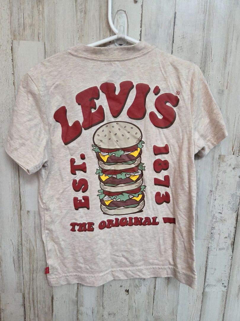 tan levis burger tee, boy 6