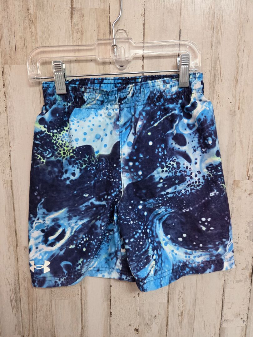 blue UNDER ARMOUR marbled swim shorts, boy 6