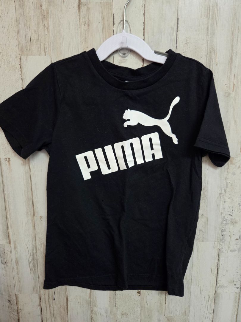 BLACK puma logo tee, boy 7