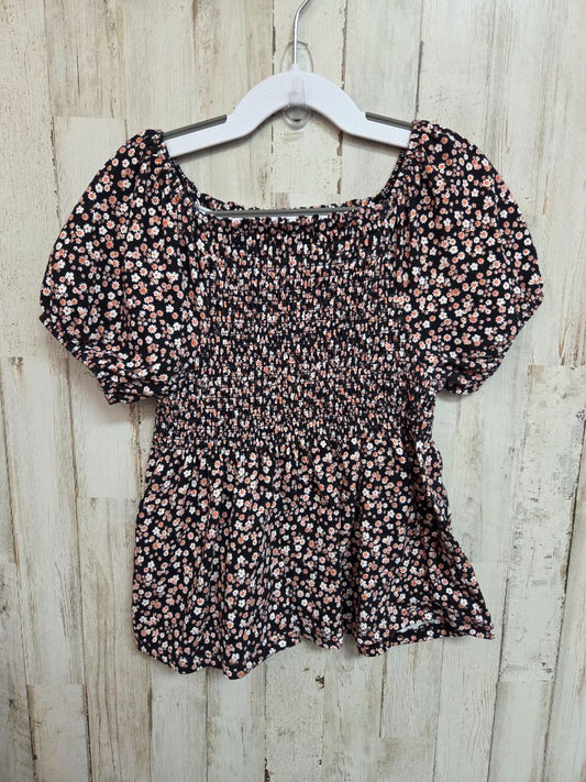 black heartland arrow smoked floral top, girl 10/12