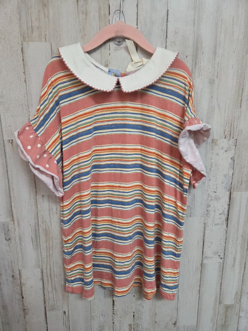muave matilda jane striped collared top, girl 12