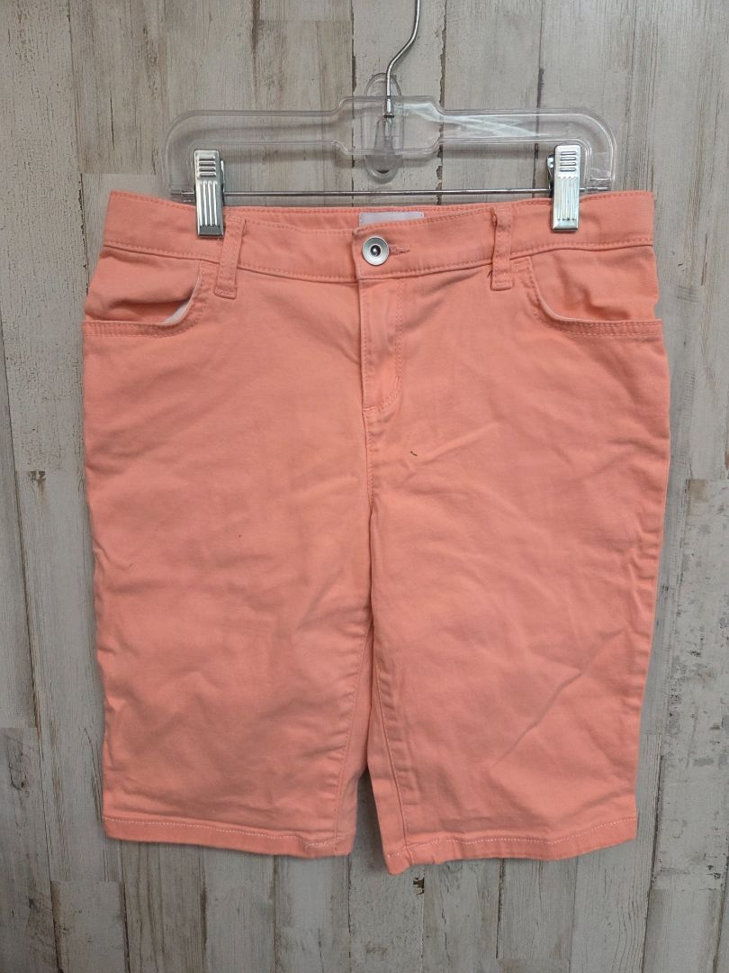 pink CHILDRENS PLACE button shorts, girl 12