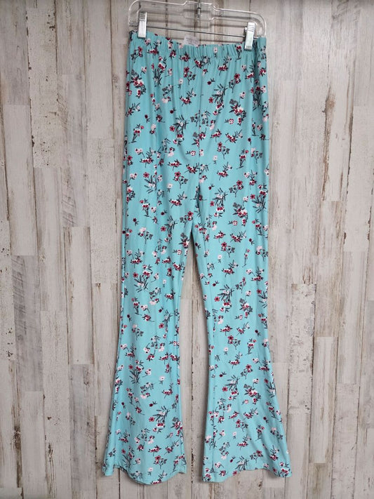 teal tween diva floral flares, girl 14