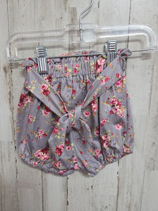 grey boutique floral shorts, girl 12-18m