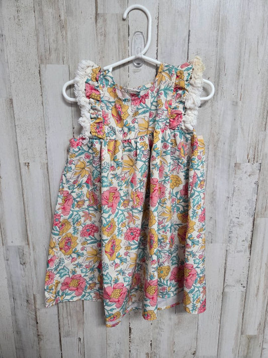 yellow  floral dress, girl 3t