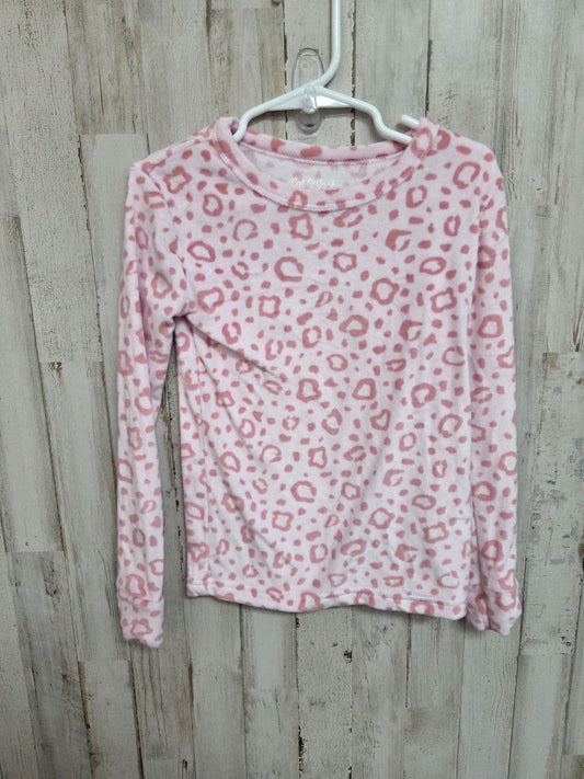 pink cat& jack fleece cheetah top, girl 6