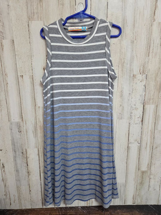 grey vintage havana striped ribbed dress, girl 7/8