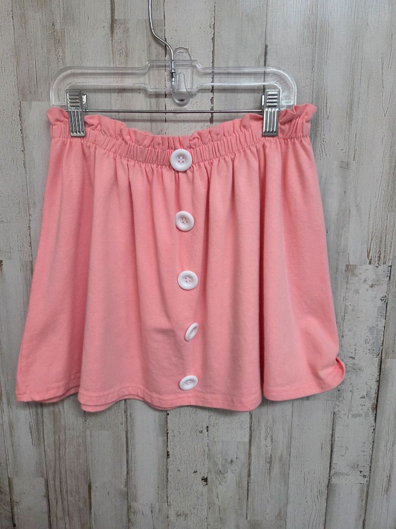 pink BOUTIQUE button skirt, girl 8