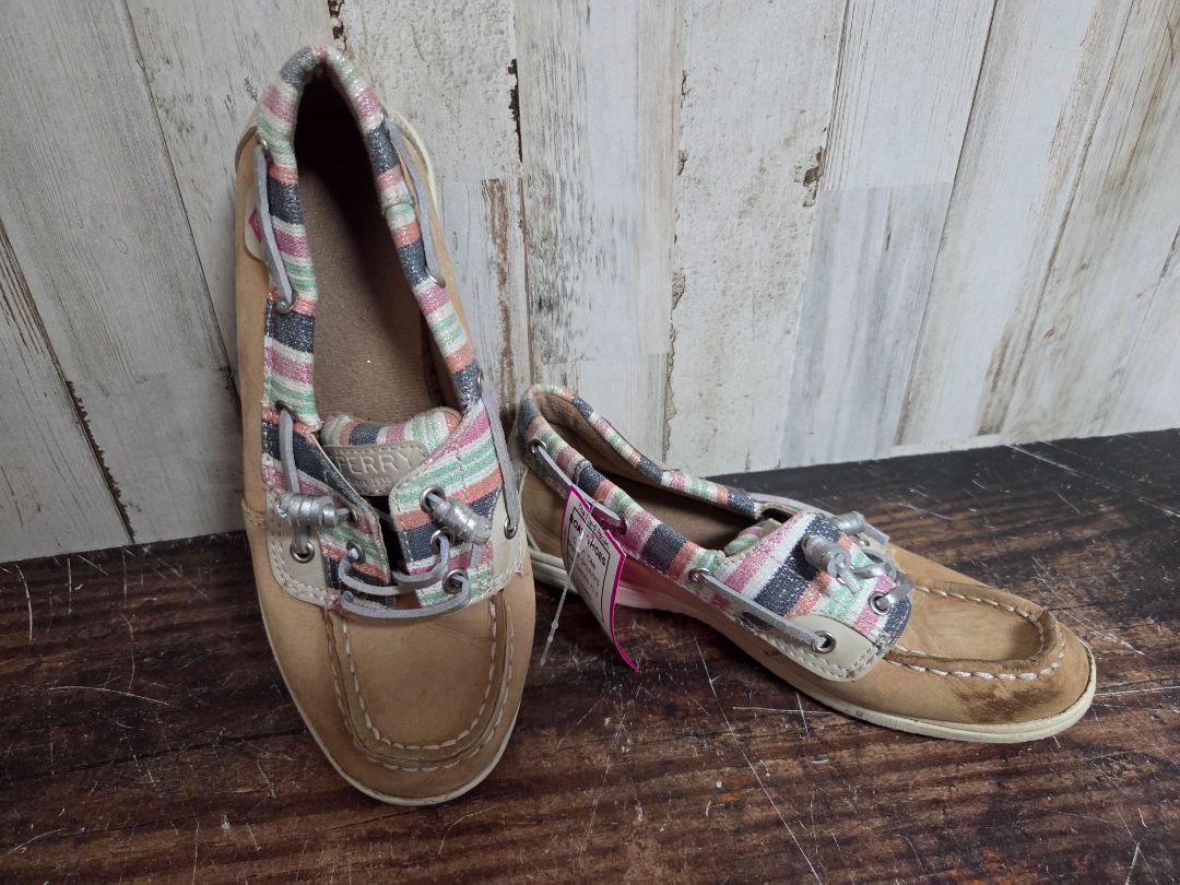 TAN SPERRYS BOAT SHOES, SHOES Y1.5