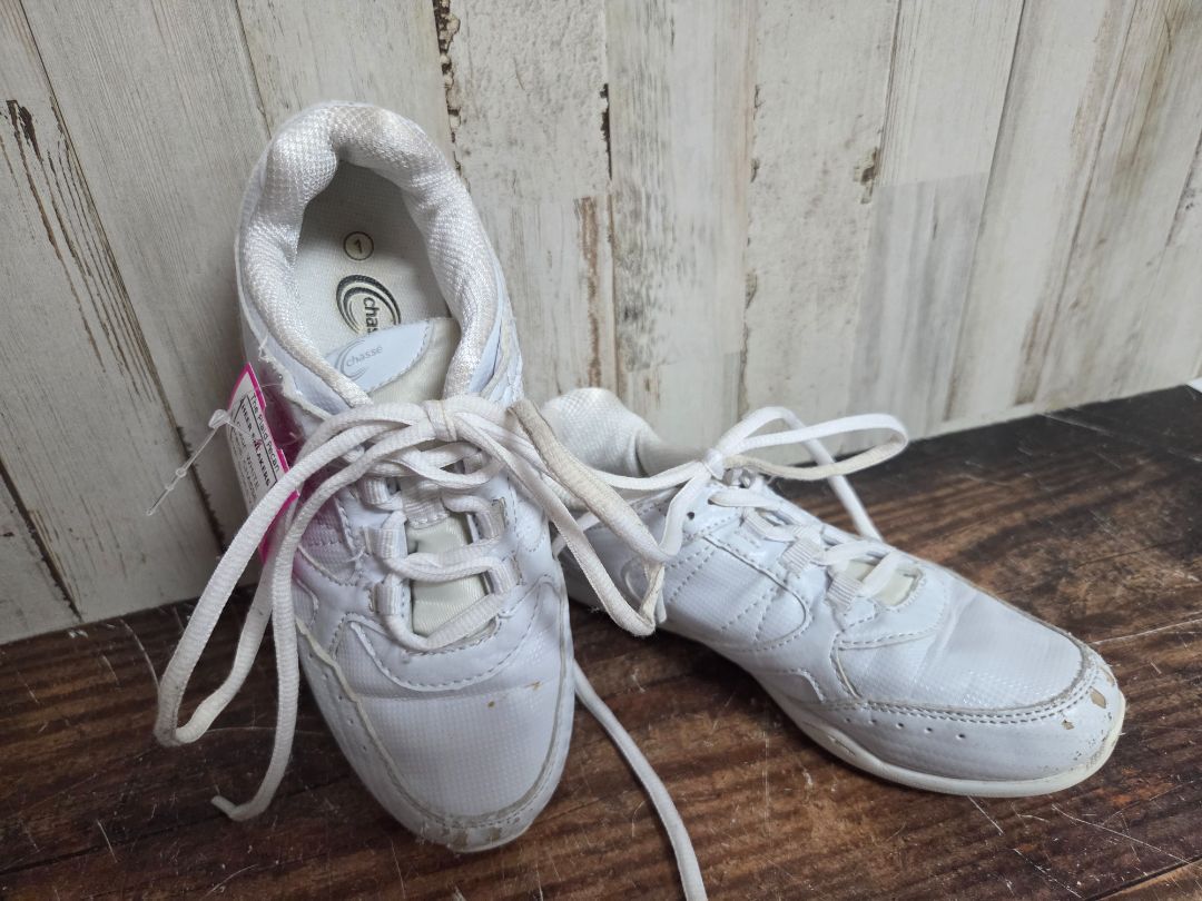 WHITE CHASSE CHEER SNEAKERS, SHOES Y1