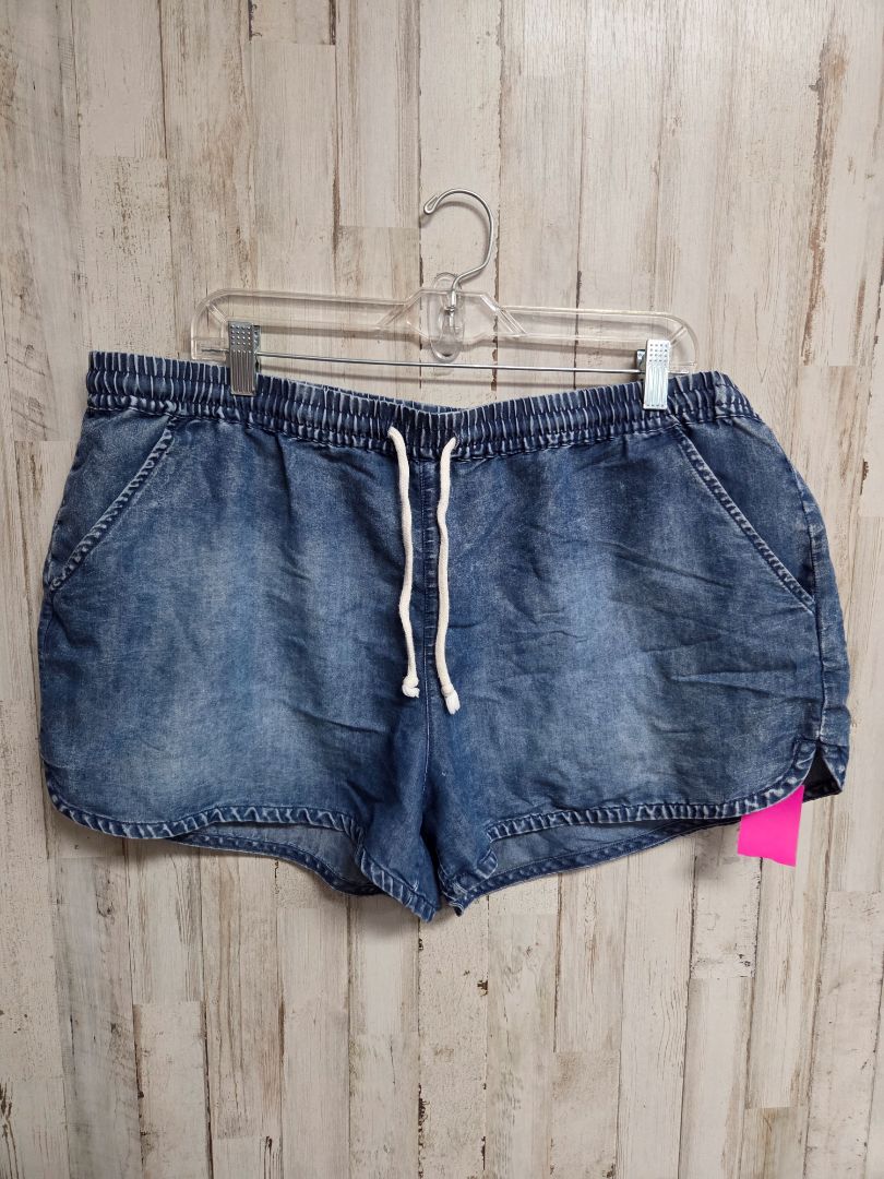DENIM MEMBERS MARK DRAWSTRING SHORTS, LADIES 2X