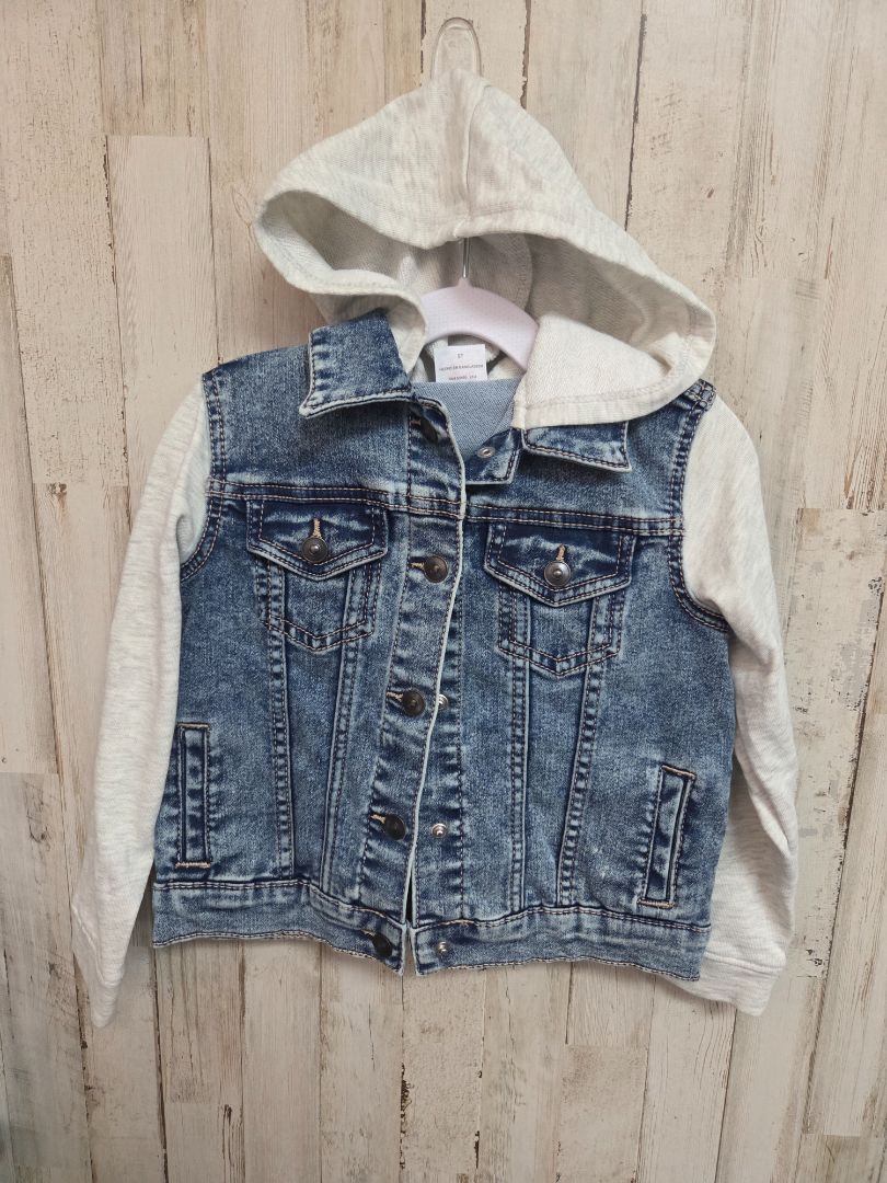 GREY/DENIM WONDER NATION HOODED JACKET, BOY 5T