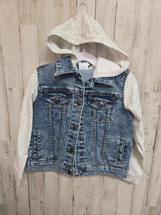 GREY/DENIM WONDER NATION HOODED JACKET, BOY 5T