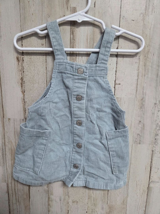 TEAL ZARA COURDAROY OVERALL DRESS, GIRL 9-12M