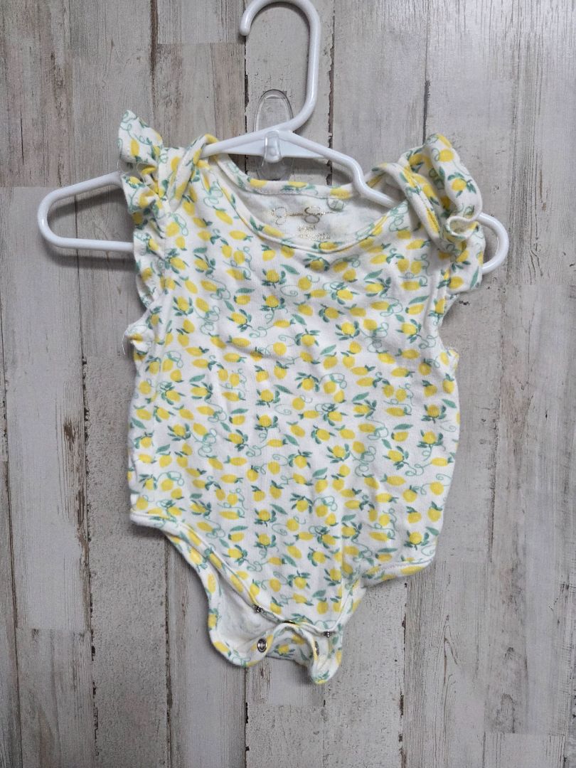 YELLOW JESSICA SIMPSON LEMON ONESIE, GIRL 6/9M