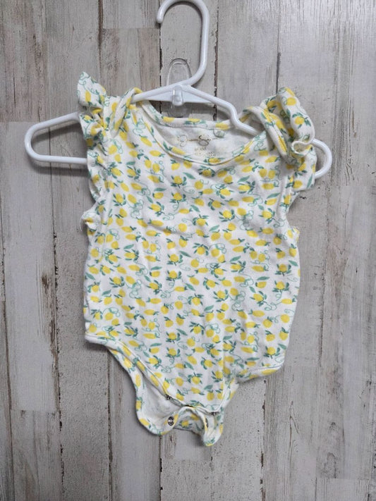 YELLOW JESSICA SIMPSON LEMON ONESIE, GIRL 6/9M