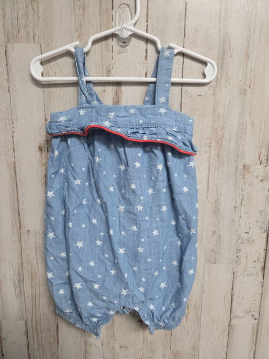 DENIM CELEBRATE STAR ROMPER, GIRL 12M