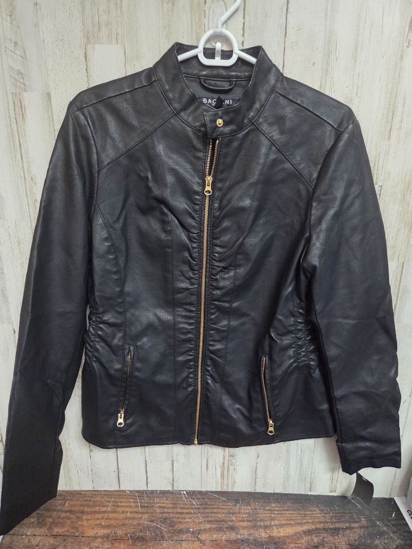 BLACK BACCINI LEATHER JACKET, LADIES M