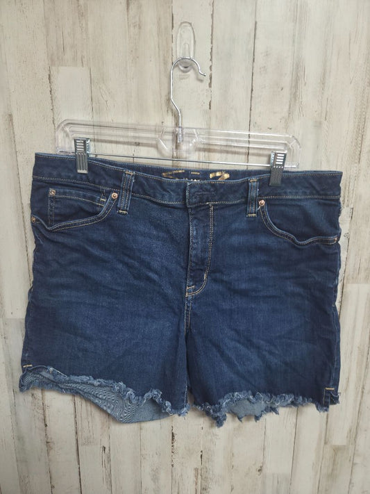 BLUE SEVEN SZ14 FRAYED DENIM SHORTS, LADIES XL